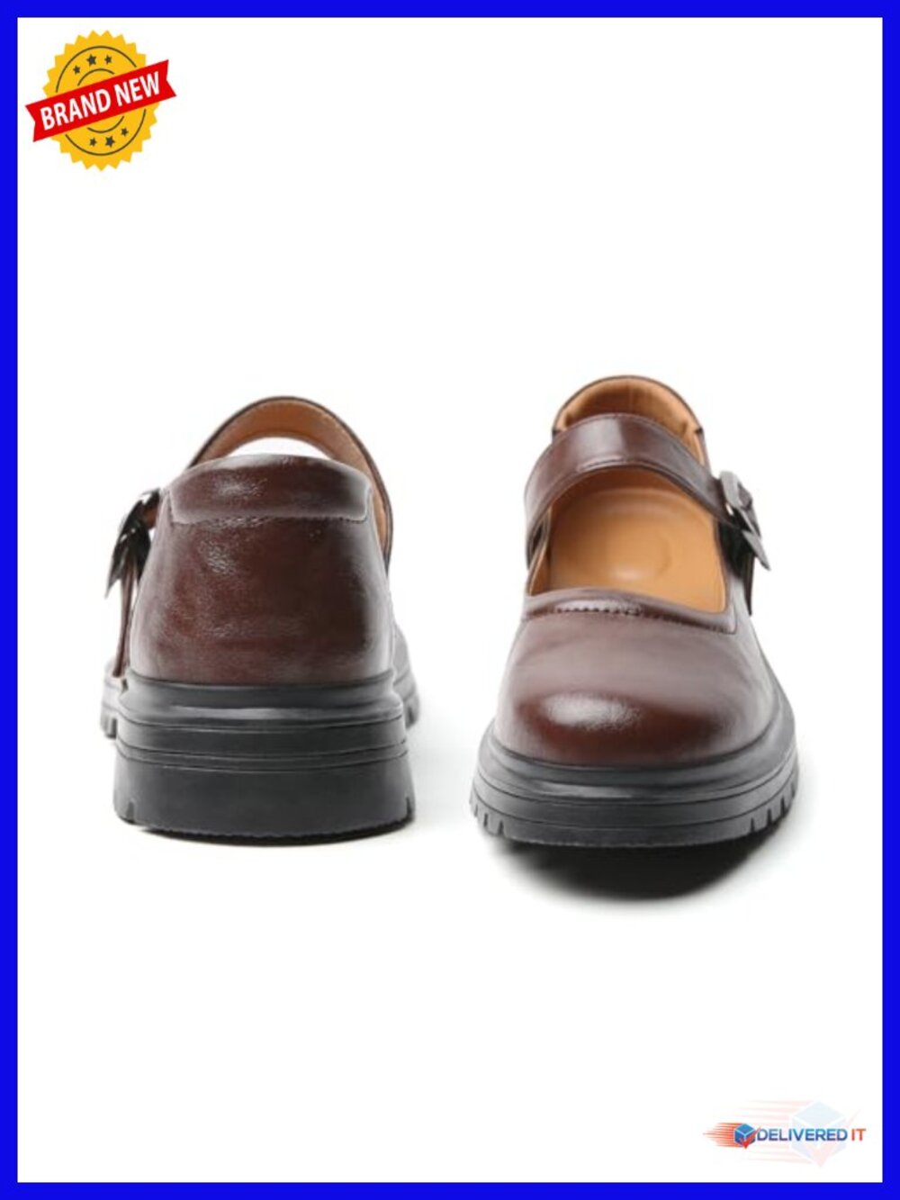 Women Mary Jane Oxford Platform Shoes - Classic Casual Buckle Strap, Non-Slip, - Picture 3 of 6